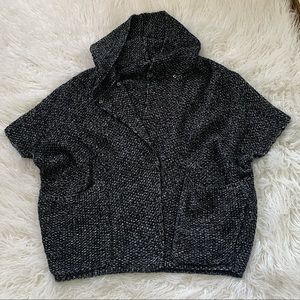 Cape style knit sweater